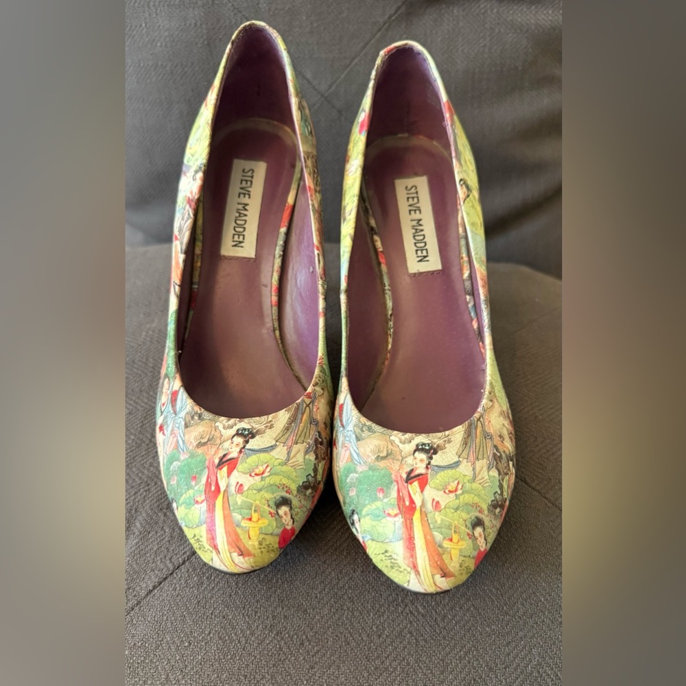 Steve Madden Women's Multicolor Printed Pointed-Toe Heels